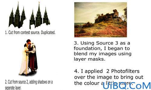 Photoshop合成教程:制作的各种特效的城堡