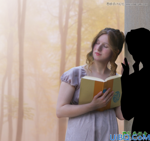 Photoshop人物合成实例教程：创意合成梦幻意境森林中的唯美少妇效果图