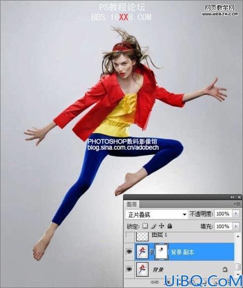 Photoshop照片合成教程:海上踏浪的舞蹈的美女