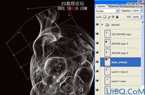 Photoshop合成教程:制作骷髅烟雾禁烟标志