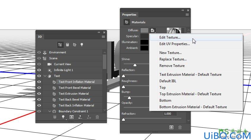 利用新版Photoshop软件中的3D工具制作立体风格的矩阵LED字体，LED字效