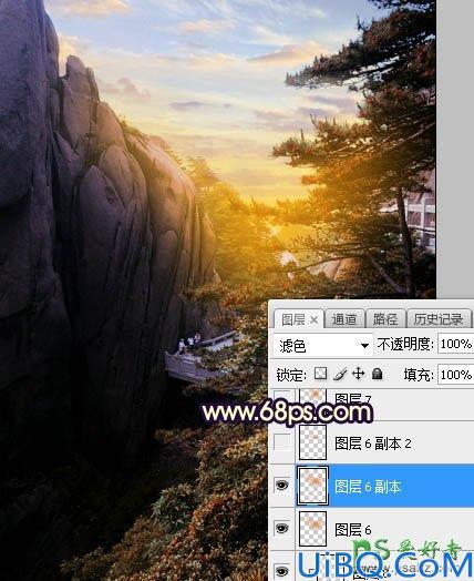 Photoshop风景照调色教程：给气势磅礴的风光大片调出大气的霞光色