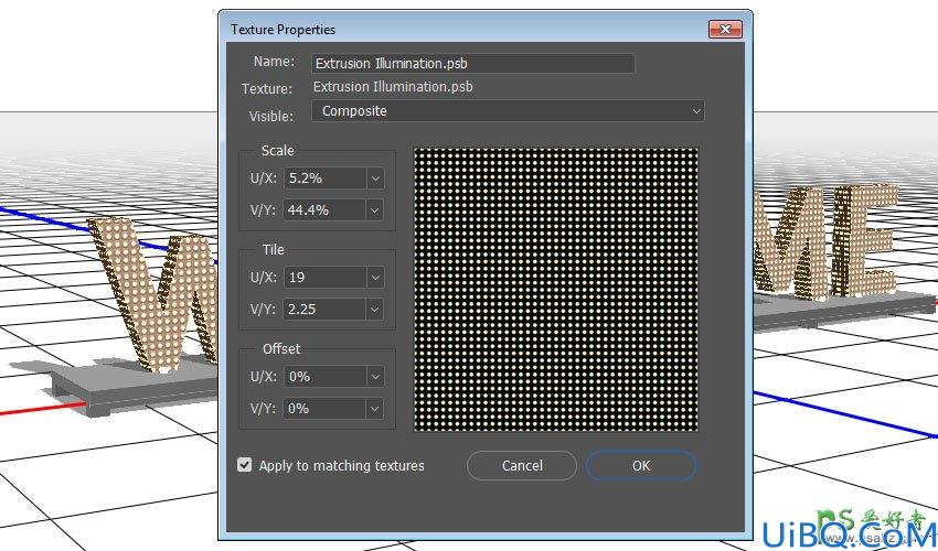 利用新版Photoshop软件中的3D工具制作立体风格的矩阵LED字体，LED字效