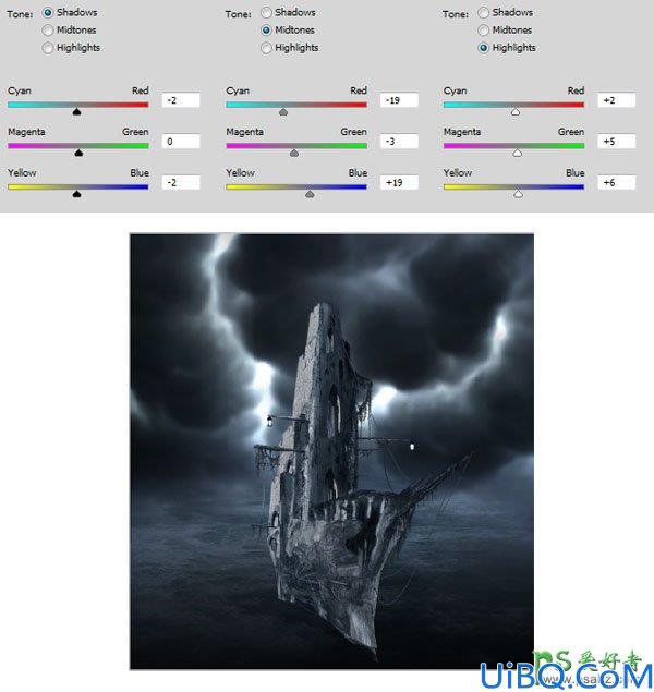 国外Photoshop合成教程：合成一个科幻电影中的幽灵海盗船-幽灵船