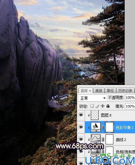 Photoshop风景照调色教程：给气势磅礴的风光大片调出大气的霞光色