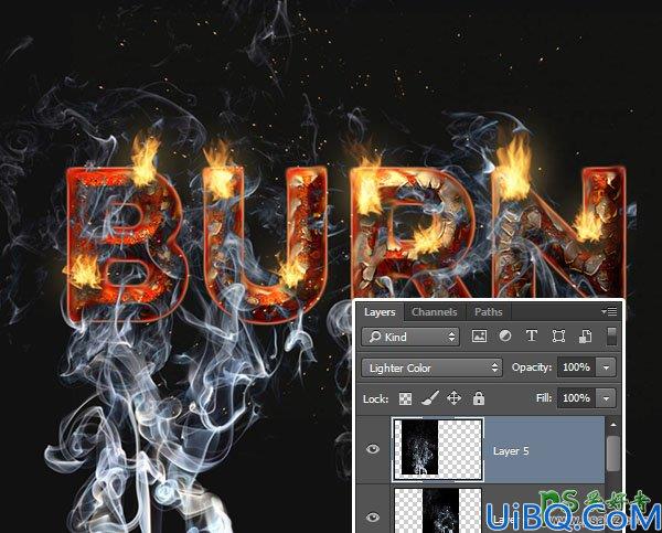 Photoshop金属字效教程：设计炫酷的燃烧效果3D立体艺术字体，火焰金属字