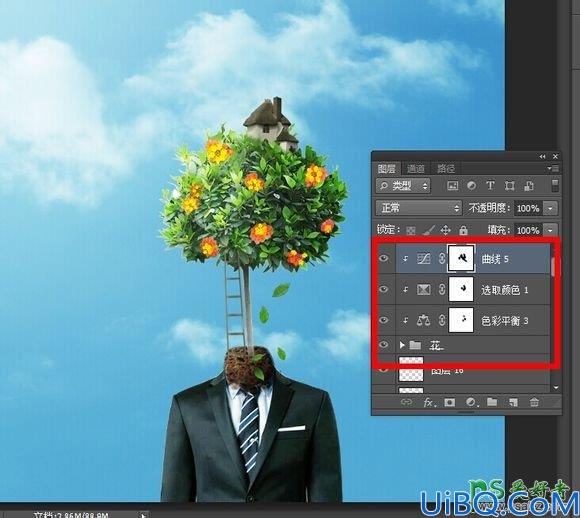 Photoshop创意合成教程：打造超现实主义作品（一棵长在身上的树）