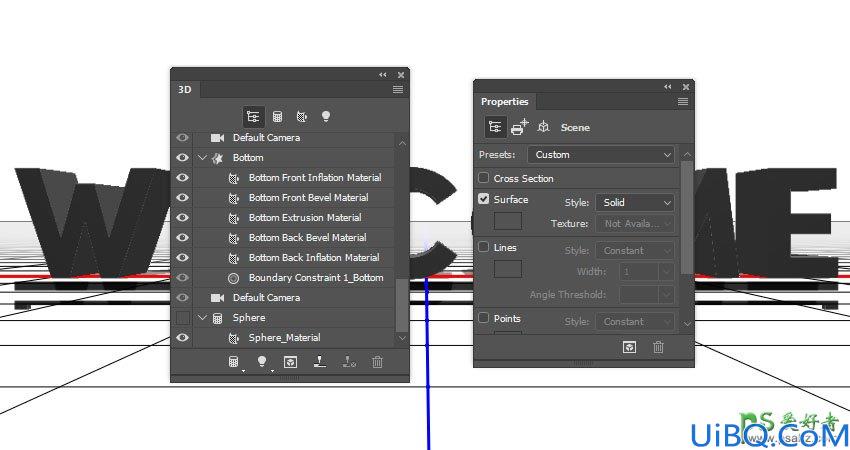 利用新版Photoshop软件中的3D工具制作立体风格的矩阵LED字体，LED字效