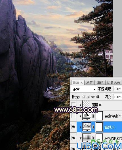 Photoshop风景照调色教程：给气势磅礴的风光大片调出大气的霞光色