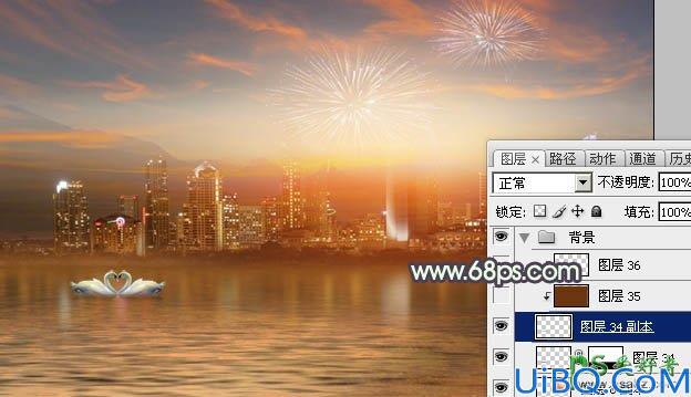 Photoshop婚片合成教程：打造浪漫华丽的夜景婚纱艺术照效果图