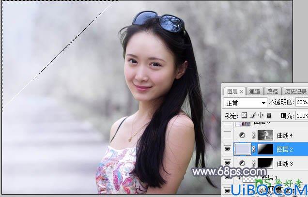 Photoshop美少妇调色：给夏日外景自拍的性感美妇写真照调出唯美的中性色