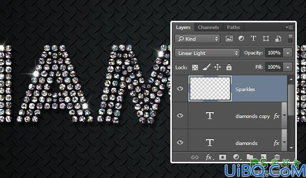 Photoshop创意字效制作实例：设计华丽风格的钻石颗粒字体，钻石艺术字。