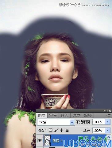 Photoshop创意合成时尚的非主流插画美女形象_潮流插画美女