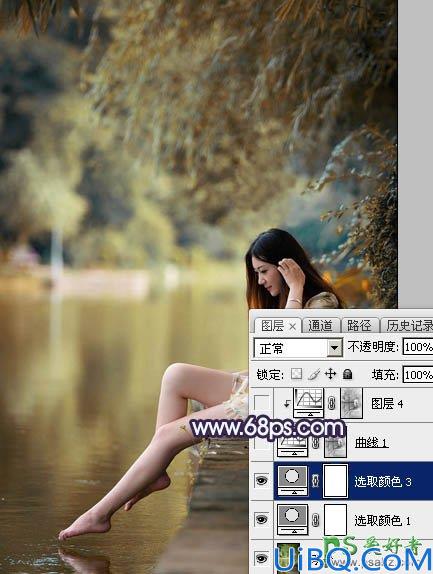 Photoshop美女照片调色：跟平面设计师学习给女生写真照调出唯美蓝紫色