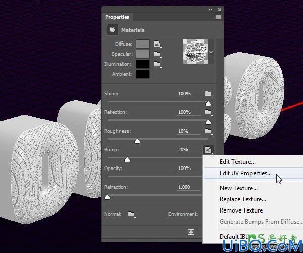 学习用Photoshop软件中自带的3D工具制作dj舞厅灯光闪烁效果的三维立体字