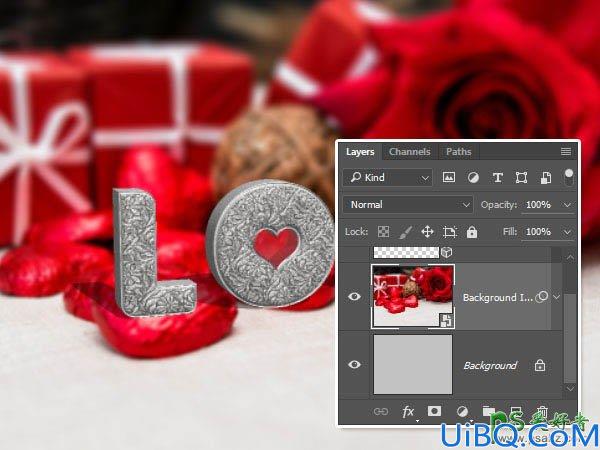 利用PHOTOSHOP 3D工具设计细腻的浮雕花纹立体字-花纹艺术字体