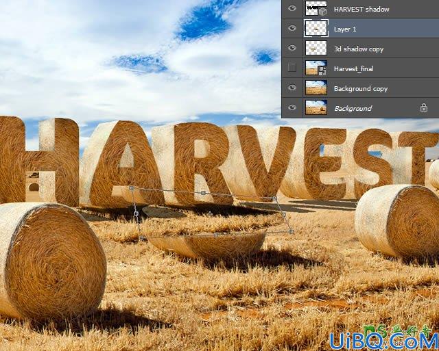 Photoshop立体字教程：设计一例个性十足的草堆立体字-草堆字体效果