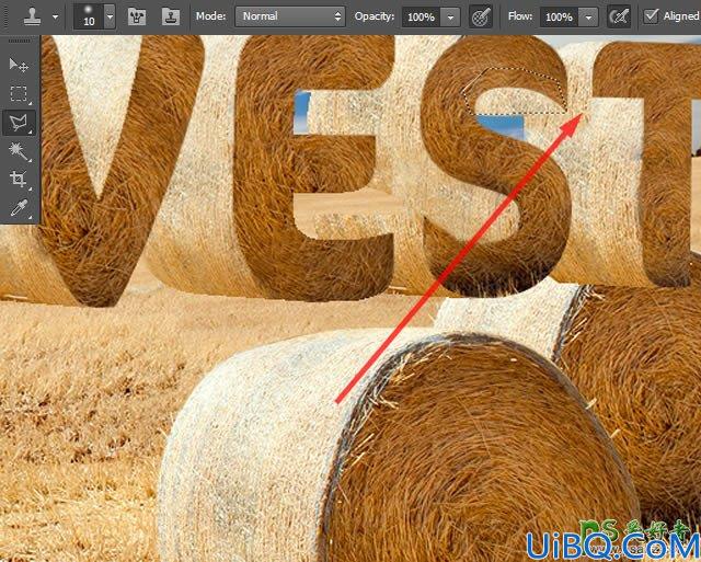 Photoshop立体字教程：设计一例个性十足的草堆立体字-草堆字体效果