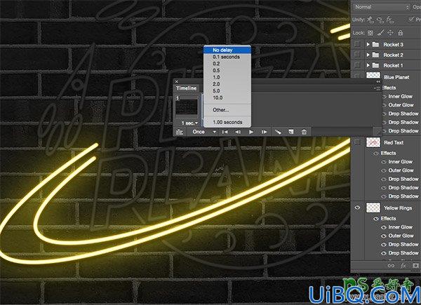 Photoshop+AI文字特效教程：亲手教你设计酷炫多彩的动态效果霓虹灯字体