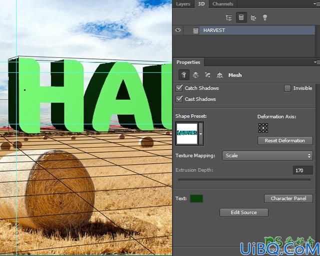 Photoshop立体字教程：设计一例个性十足的草堆立体字-草堆字体效果