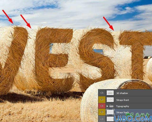 Photoshop立体字教程：设计一例个性十足的草堆立体字-草堆字体效果