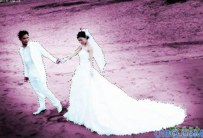 photoshop调出绚丽的情侣婚纱照，爱的告白