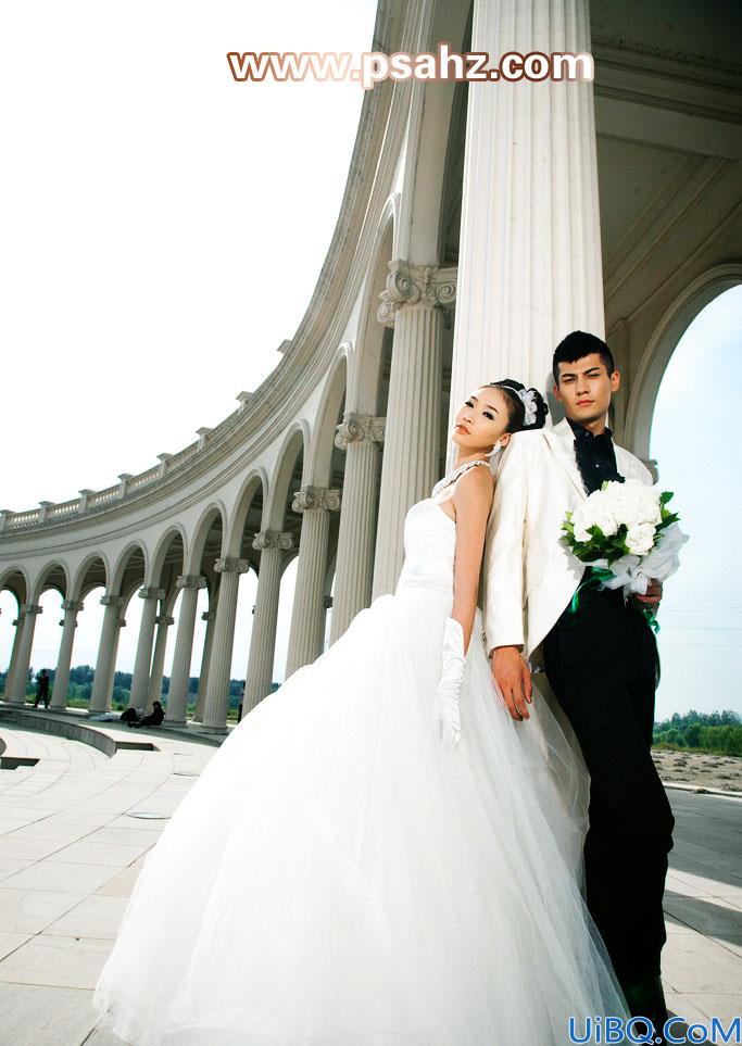 学习用photoshop给浪漫的婚纱照调出模仿v2视觉的一种婚片效果
