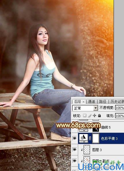 Photoshop给气质性感少妇外拍艺术照调出唯美的中性红色效果