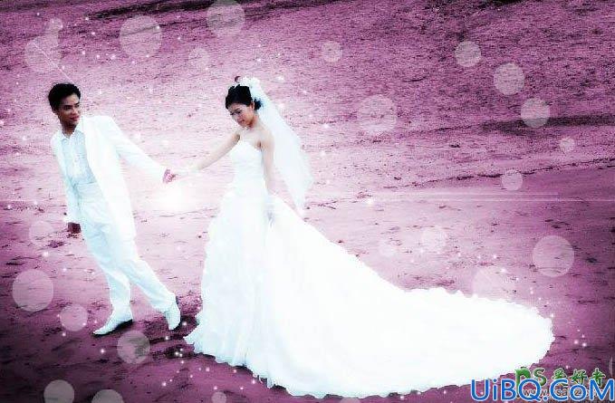 photoshop调出绚丽的情侣婚纱照，爱的告白