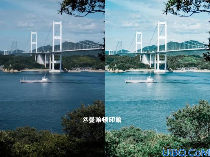 Photoshop胶片色调色教程：快速给生活风景照调出日系绿调胶片风格。