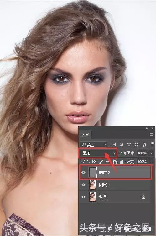 美女Photoshop人像修图美化教程：使用中性灰给美女人像增加照片立体感