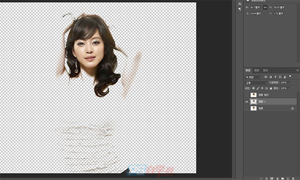 Photoshop通道抠图案例：学习用通道快速抠出性感的长发内衣美女照片。