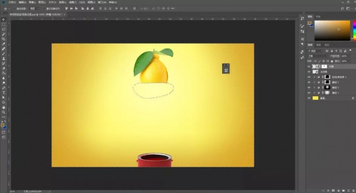 Photoshop特效图片合成：打造油漆滴落效果的柠檬，自然色彩油漆柠檬。
