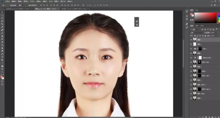 Photoshop证件照抠图教程：学习给一张商务型女士证件照抠图换背景颜色。