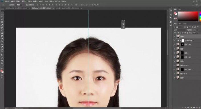 Photoshop证件照抠图教程：学习给一张商务型女士证件照抠图换背景颜色。