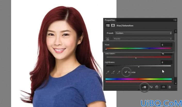 头发颜色，用Photoshop给人物的头发换发色