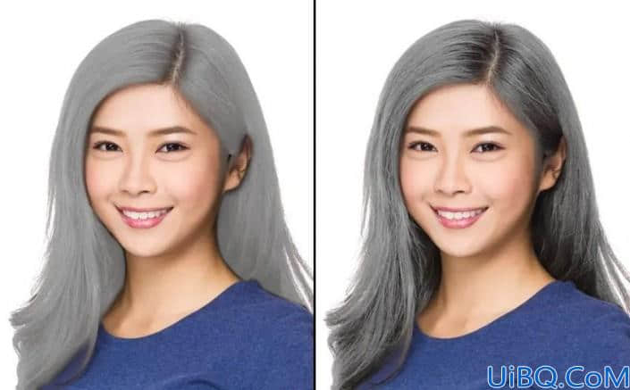 头发颜色，用Photoshop给人物的头发换发色