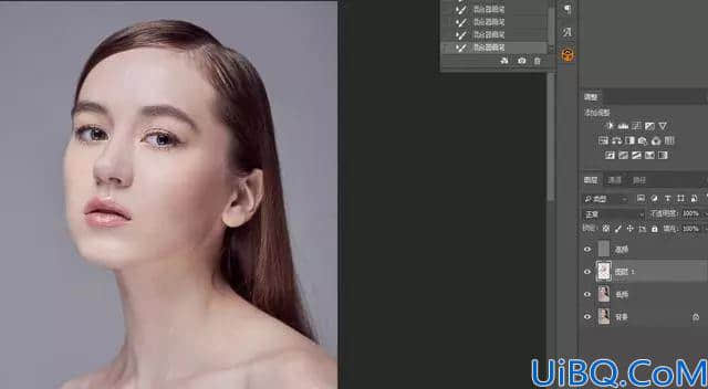 Photoshop人物磨皮教程：利用高低频给美女人物精修磨皮，修出细腻的皮肤