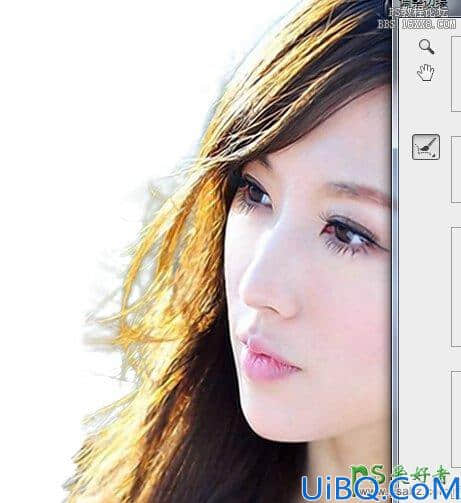 教你用photoshop快速抠出长发飘飘的美女，一分钟抠出头发丝。