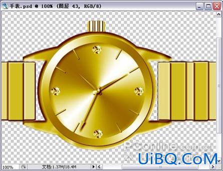 PS绘制闪亮金钻手表