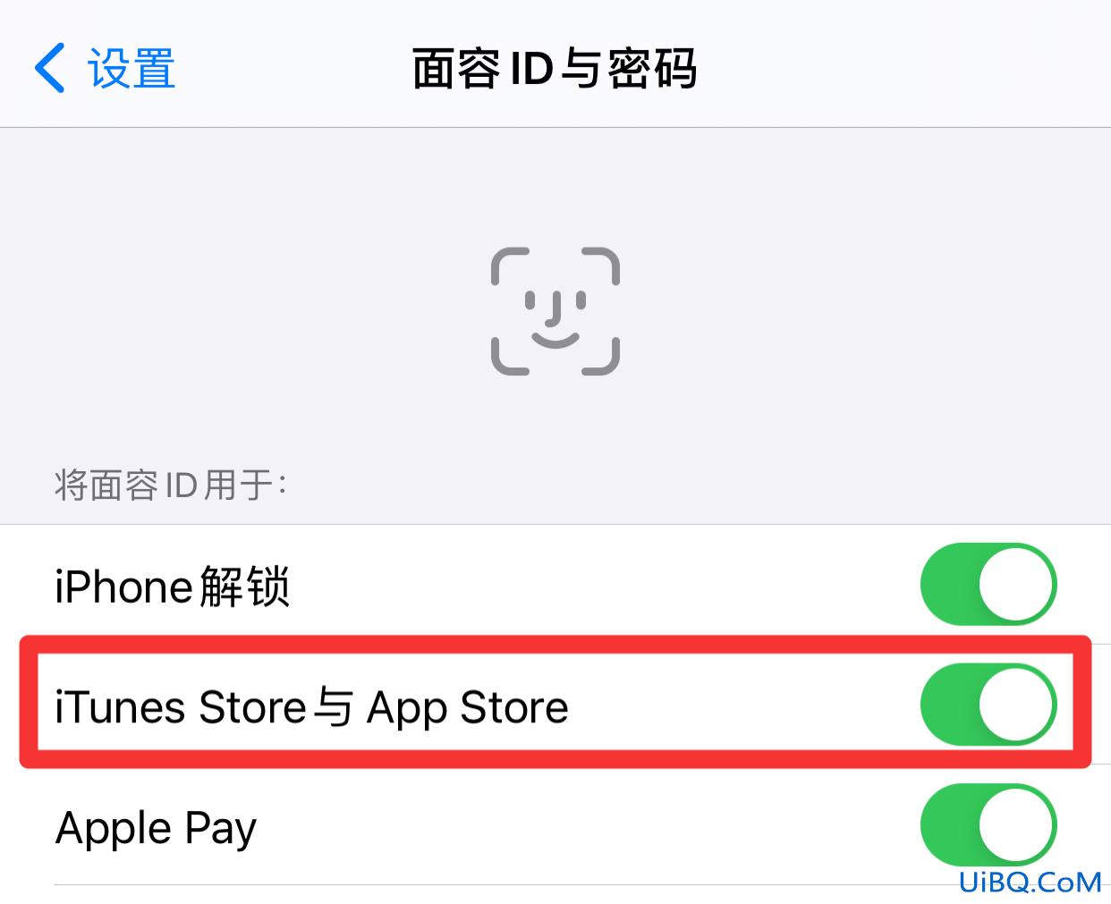 appstore怎么开启面容下载