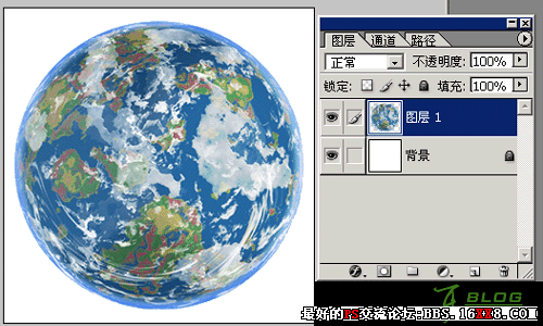 简单练习用PS合成地球图片