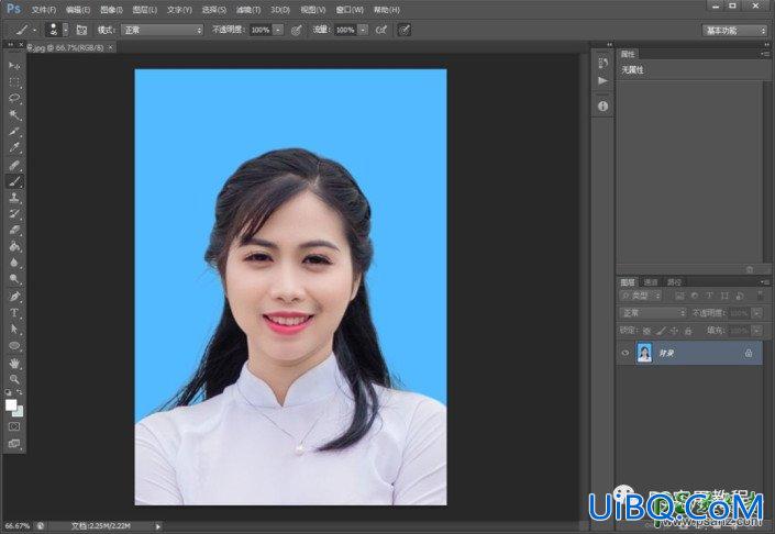 Photoshop证件照抠图换背景教程：学习把生活照制作成证件照,排版寸照。