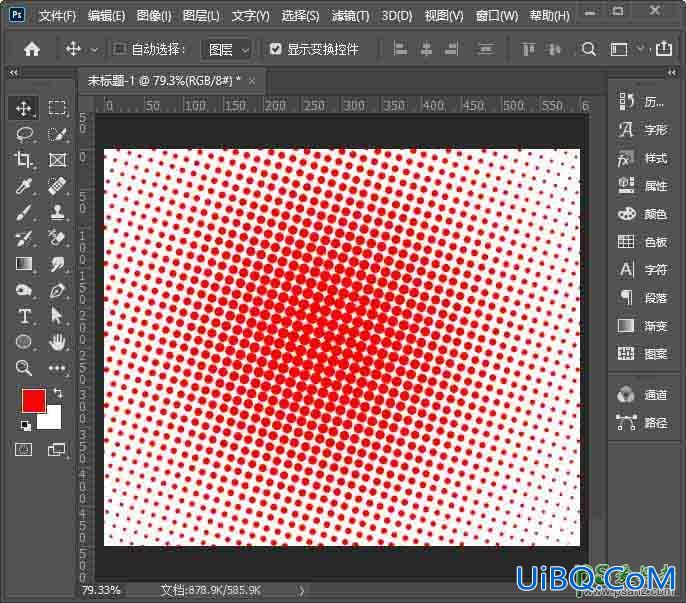 圆点背景图设计教程,用ps制作圆点背景素材图。