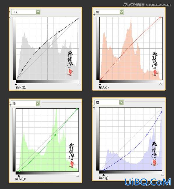 ps使用曲线校正偏蓝色照片