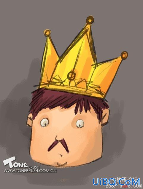 PS儿童插画教程:懦弱的国王