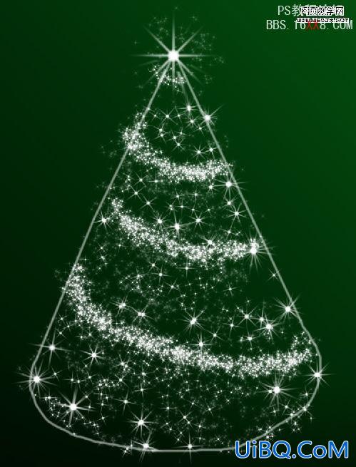 PS教程:绘制精美的矢量圣诞树