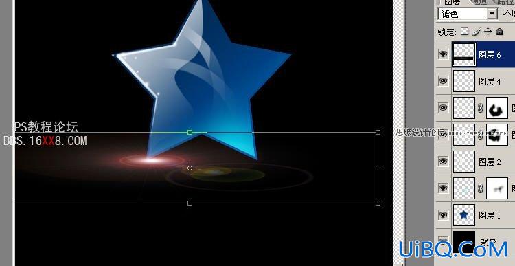 PS教程:绘制炫彩的玻璃星星