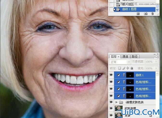 ps给老年人肤色精细修图教程