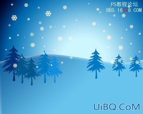 PS教程:设计雪人雪景圣诞节贺卡